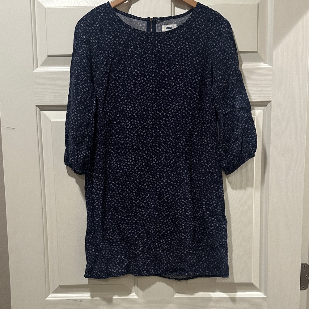 Old Navy Dark Blue Long Sleeve Dress